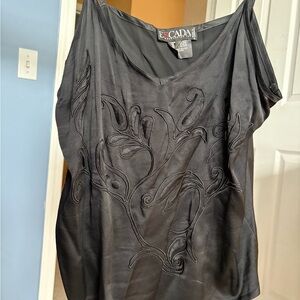 Escada Black Embroidered Women's Top